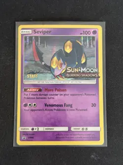 Pokemon Burning Shadows Seviper Staff Promo SM46 - Image 1