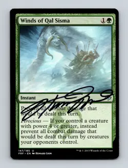 Winds of Qal Sisma Howard Lyon Signed Card Fate Reforged Magic The Gathering MTG - Image 1
