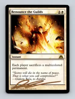 MTG Renounce The Guilds Signed Dragon’s Maze Daarken Magic The Gathering 5/156 - Image 1
