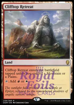 Clifftop Retreat 1x FOIL DOM MTG Dominaria Rare MINT red white land - Image 1