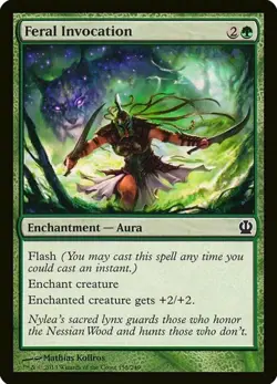 X 1 Feral Invocation NM Theros 158 MTG Magic The Gathering - Image 1