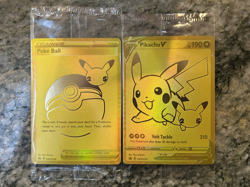 Pikachu V SWSH145 Poke Ball 146 2021 Pokemon Celebrations Gold Promo Card SEALED - Image 1