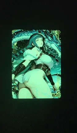 Beautiful Waifu Glow Card -Hinata -Goddess ACG Custom DIY Fan Art Card - Image 1