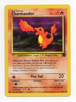 Charmander 50/82 Team Rocket Pokemon Card NM - LP WotC - Image 1