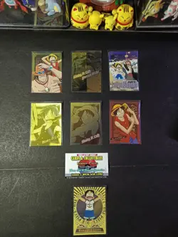 One Piece Card ☠ - MONKEY D. LUFFY, ACE & SHANKS (AMADA) YEAR 2002 / "ALL 7" - Image 1