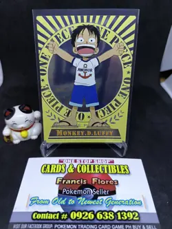 One Piece Card ☠ - MONKEY D. LUFFY, ACE & SHANKS (AMADA) YEAR 2002 / "ALL 7" - Image 3