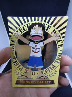 One Piece Card ☠ - MONKEY D. LUFFY, ACE & SHANKS (AMADA) YEAR 2002 / "ALL 7" - Image 4
