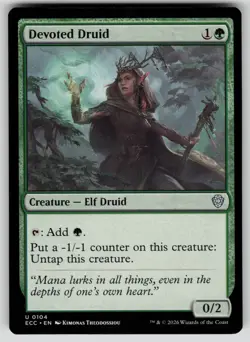 Devoted Druid Normal U Commander: Lorwyn Eclipsed 104 NM - Image 1