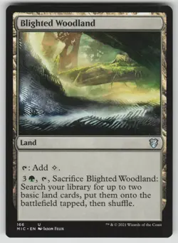 Blighted Woodland Normal U Commander: Innistrad: Midnight Hunt 166 NM - Image 1