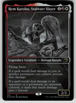 Rem Karolus, Stalwart Slayer (Showcase) Foil R Innistrad: Midnight Hunt 322 NM - Image 1