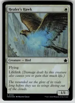 Healer's Hawk Foil C Foundations 142 NM - Image 1