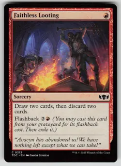Faithless Looting Normal C Commander: Tarkir: Dragonstorm 213 NM - Image 1