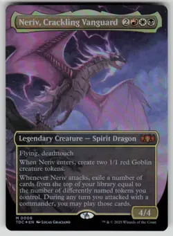 Neriv, Crackling Vanguard (Borderless) Foil M Commander Tarkir: Dragonstorm 6 NM - Image 1