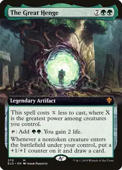 Magic MTG Throne of Eldraine BORDERLESS FOIL The Great Henge NEAR MINT NM - Image 1