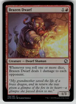 Brazen Dwarf Foil C Adventures in the Forgotten Realms 134 NM - Image 1