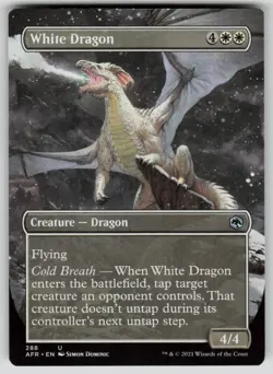 White Dragon (Borderless) Normal U Adventures in the Forgotten Realms 288 NM - Image 1