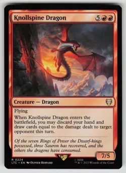 Knollspine Dragon Normal R The Lord of the Rings 224 NM - Image 1
