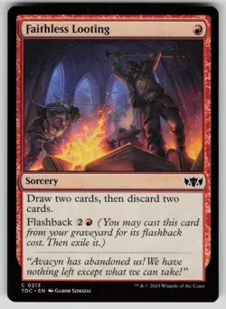 Faithless Looting Normal C Commander: Tarkir: Dragonstorm 213 NM - Image 1