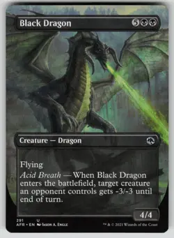 Black Dragon (Borderless) Normal U Adventures in the Forgotten Realms 291 NM - Image 1