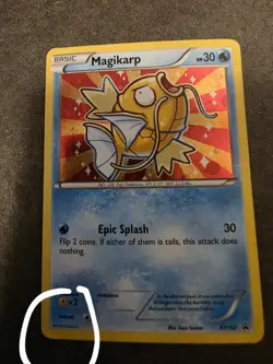 GOLD Magikarp HOLO PROMO Black Star XY143 Holofoil Rare Shiny Shining Pokemon MP - Image 1