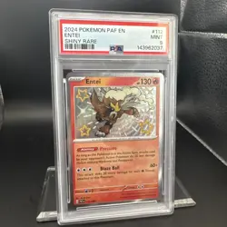 2024 Pokemon Paldean Fates Entei #112 Shiny Rare Graded PSA 9 - Image 4