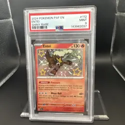 2024 Pokemon Paldean Fates Entei #112 Shiny Rare Graded PSA 9 - Image 5