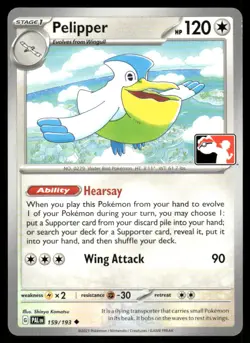 Pokemon Cards Pelipper 159/193 Paldea Evolved Uncommon NM *2 - Image 1