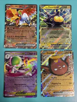 Pokemon Ascended Heroes 4 Card EX Lot Gardevoir, Ho-Oh, Stunfisk, Pincurchin - Image 1