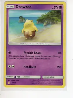 DROWZEE SUN & MOON SET POKEMON CARD 22/30 LP - Image 1