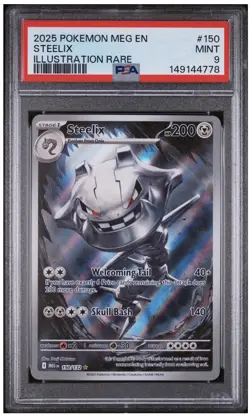 Pokemon Mega Evolution Steelix Special Illustration Rare 150/132 PSA 9 - Image 1