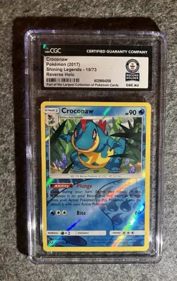 1 Of 1 World Record Croconaw 19/73 Shining Legends Reverse Holo - Image 1