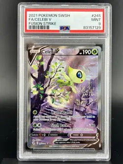 2021 PSA 9 FA Celebi V #245 Alternate Art Full Pokemon TCG SWSH Fusion Strike - Image 1