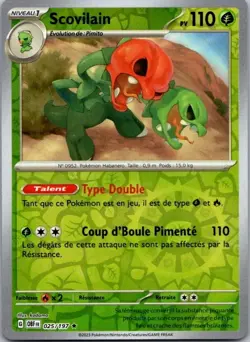 Carte Pokemon Scovilain 025/197 Reverse - 2023 - Image 1
