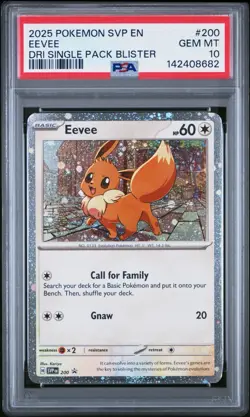PSA 10 - 2025 POKEMON SVP EN-SV BLACK STAR PROMO 200 EEVEE | COSMO | LOW POP - Image 1