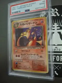 1997 POKEMON JAPANESE ROCKET #6 DARK CHARIZARD-HOLO Psa 2 Good - Image 2