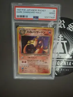 1997 POKEMON JAPANESE ROCKET #6 DARK CHARIZARD-HOLO Psa 2 Good - Image 4