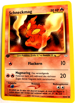SCHNECKMAG (Slugma) - 53/64 Neo Revelation *1st Edition* VINTAGE German Pokemon - Image 1