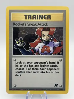 Pokemon TCG Rocket’s Sneak Attack 72/82 Team Rocket Rare Trainer - Image 1