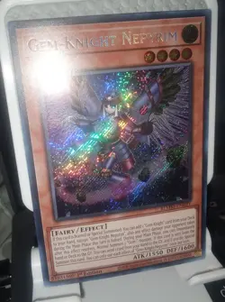 Yu-Gi-Oh Gem-Knight Nepyrim BLMM-EN021 Monster Mayhem Foil Secret Rare 1st Ed. - Image 1
