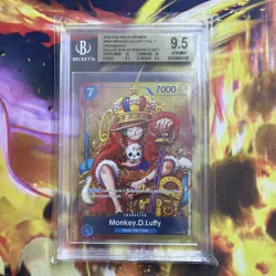 2024 One Piece Promos P043 Monkey D. Luffy Foil Dallas Attendance Gift BGS 9.5 - Image 1