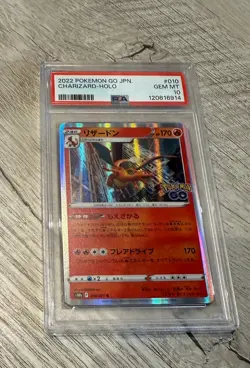 PSA 10 - 2022 POKEMON GO JAPANESE 010 CHARIZARD-HOLO - US SELLER - Image 1