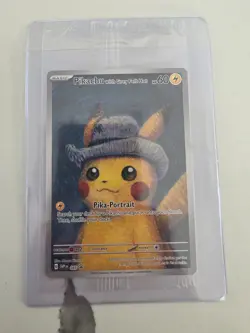 PIKACHU VAN GOGH WITH GREY FELT HAT PROMO POKEMON CARD-SEALED - Image 1