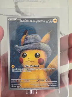 PIKACHU VAN GOGH WITH GREY FELT HAT PROMO POKEMON CARD-SEALED - Image 3