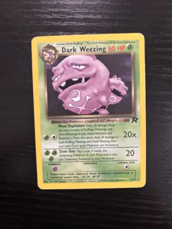Pokemon WOTC Dark Weezing Team Rocket Rare Regular Card 31/82 Eng 2000 - Image 1
