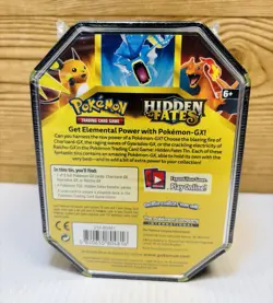 1st Print - Hidden Fates Tin Charizard GX Pokemon TCG Factory Sealed 820650804816 - Image 2