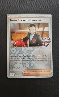 Team Rocket's Giovanni STAFF stamped Pokemon Regional Championship DRI #174/182 - Image 1