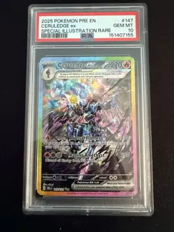 Pokemon 2025 Ceruledge ex 147/131 SIR Prismatic Evolutions GEM MINT PSA 10 - Image 1