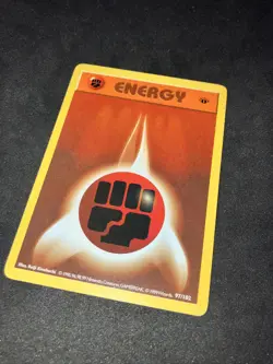 1999 Pokemon 1st Edition Base Set Fighting Energy 97/102 Near Mint - Image 2