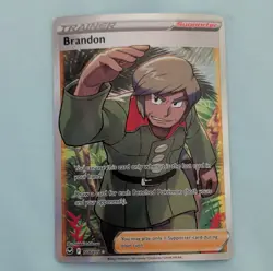 Pokemon TCG Brandon 188/195 Swsh12 Silver Tempest Ultra Rare Holo Full Art Eng - Image 1