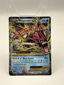 Pokemon TCG M Gyarados EX 27/122 Breakpoint Ultra Rare Full Art Holo 240HP - Image 1